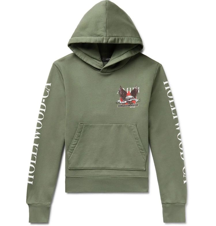 Amiri Amiri Eagle Hollywood Hoodie Khaki product image